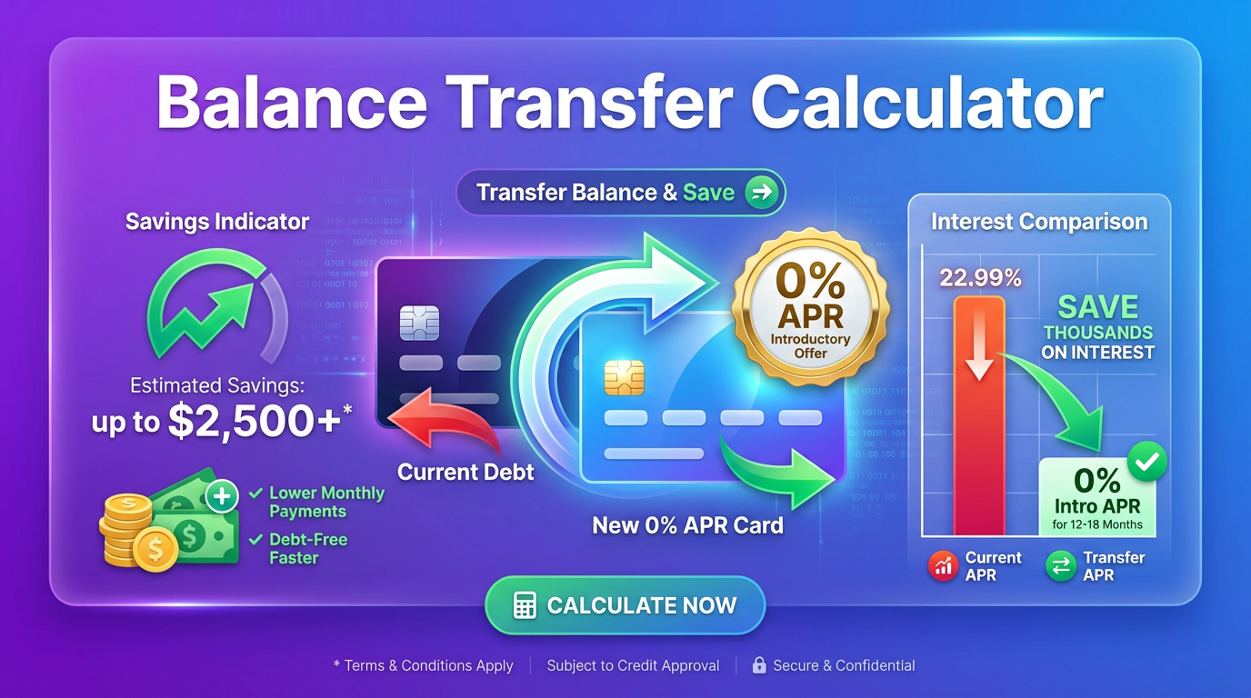 Calculator for balance transfer savings