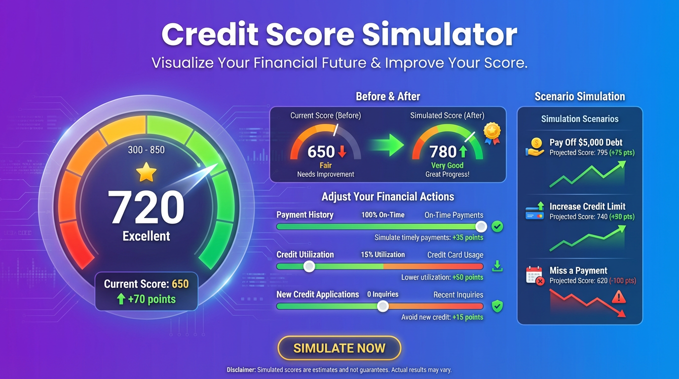 Interactive tool for credit score improvement