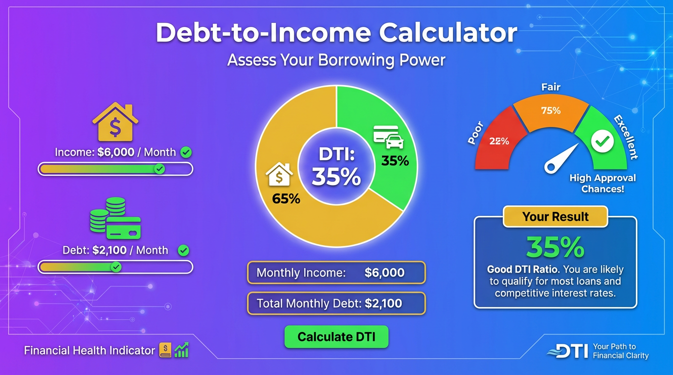 Debt-to-income ratio assessment tool